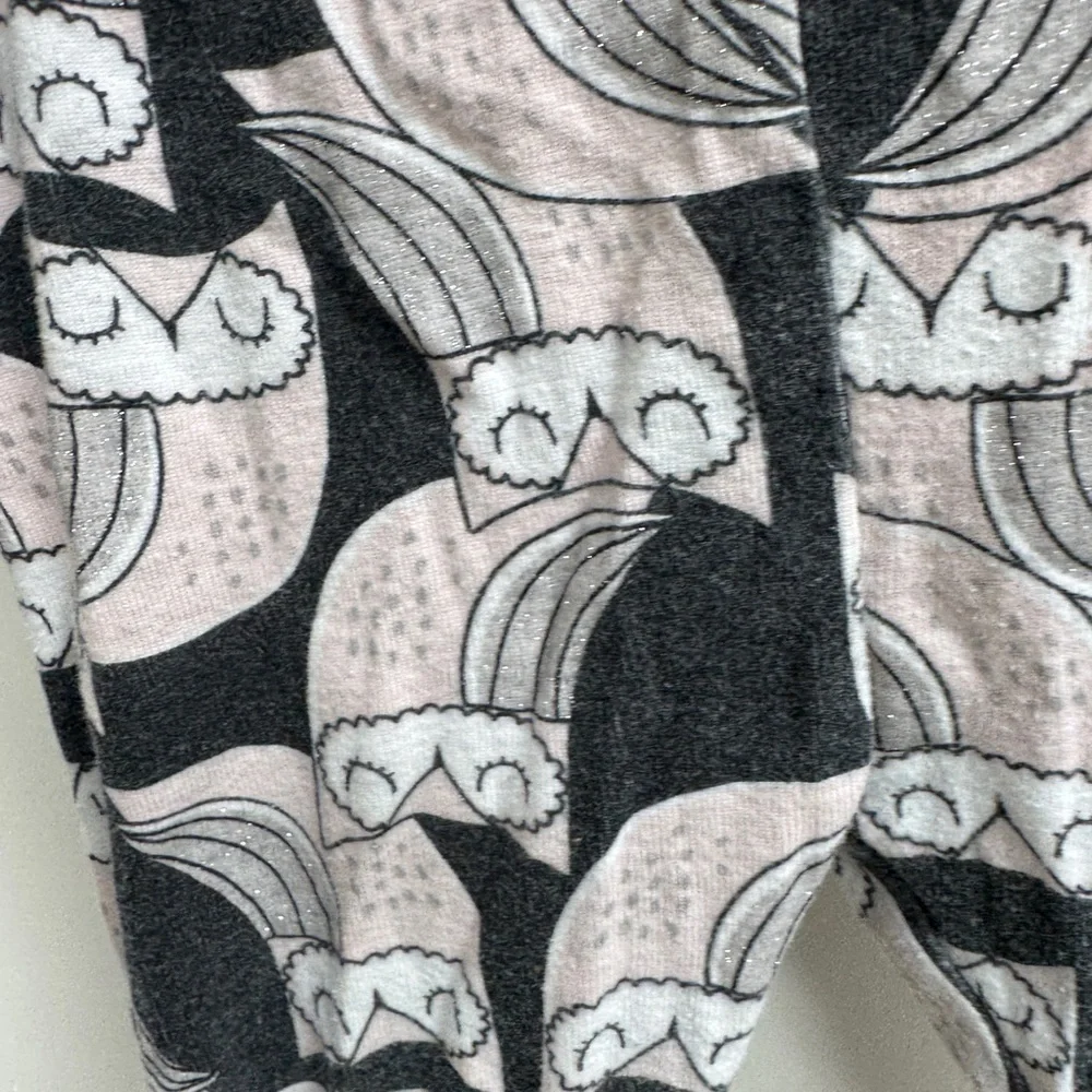 Simple Joys by Carter's 24M Black & Pink Owl Print Pajama Pants Bottoms